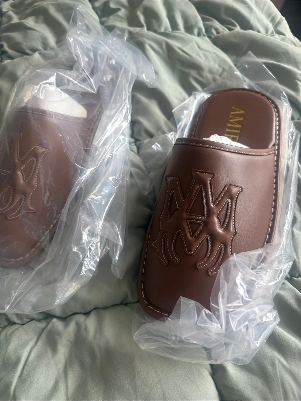 AMIRI Browne Leather Sandal